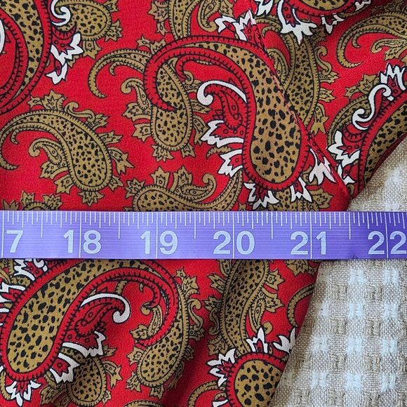 Vintage Josephine Paisley Wrap Front Fitted Waist Professional CareerWear Blouse - Picture 13 of 16